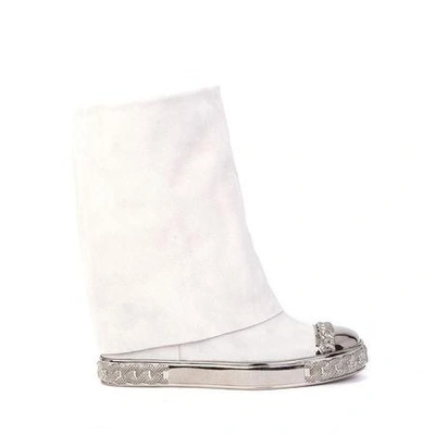 Shop Casadei Sneaker In White, Silver