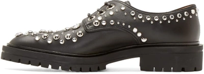 Shop Givenchy Black Studded Commando Derbys