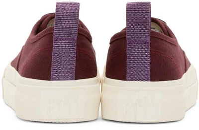 Shop Eytys Burgundy Canvas Mother Sneakers