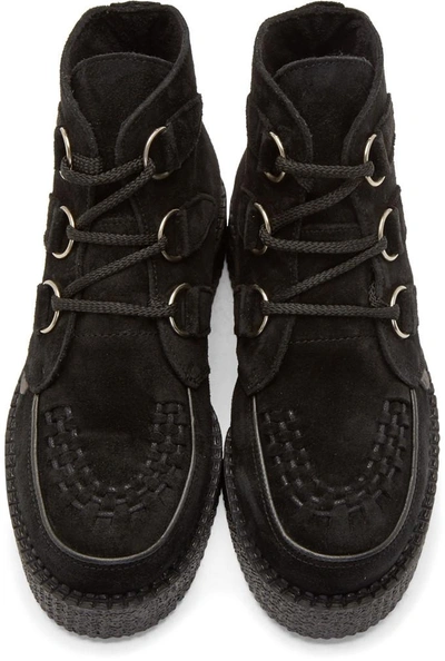 Shop Underground Black Suede Wulfrun Ankle Boots