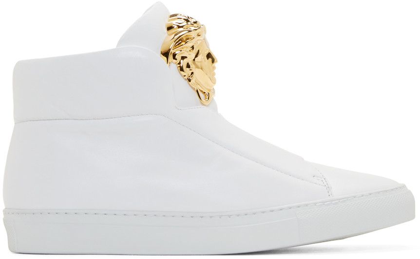 versace white medusa sneakers