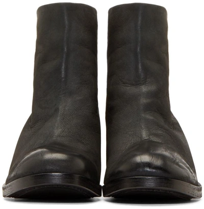 Shop Marsèll Black Leather Ankle Boots