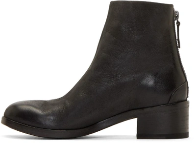 Shop Marsèll Black Leather Ankle Boots