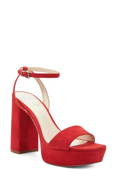 Shop Vince Camuto Chastin Platform Sandal In Razz Red