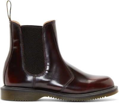 Dr. Martens Kensington Leather Chelsea Boots In Burgundy Leather | ModeSens