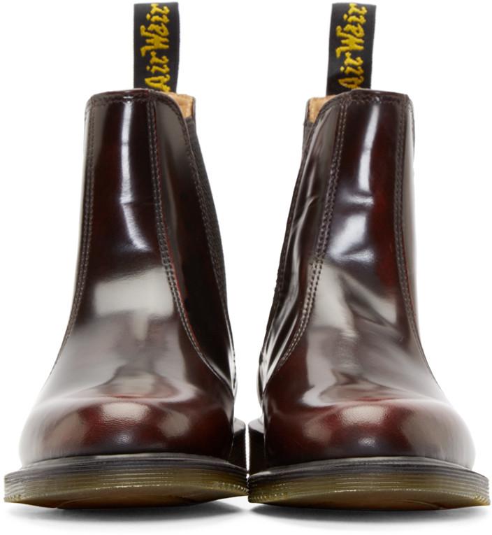 burgundy kensington flora chelsea boots