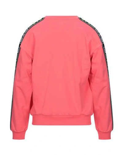 Shop Custo Barcelona Man Sweatshirt Coral Size M Cotton, Elastane In Red