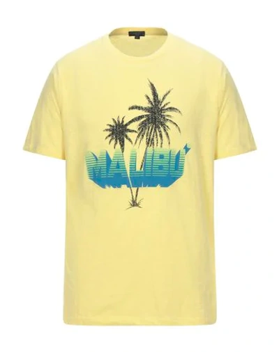 Shop Liu •jo Man Man T-shirt Yellow Size Xxl Cotton