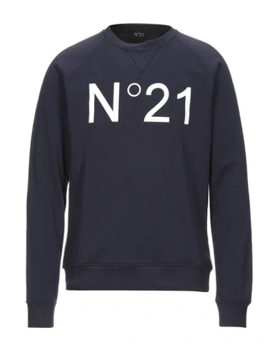 Shop N°21 Sweatshirts In Dark Blue