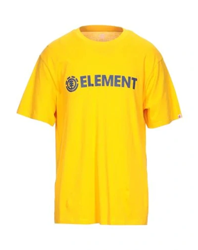 Shop Element Man T-shirt Yellow Size S Cotton