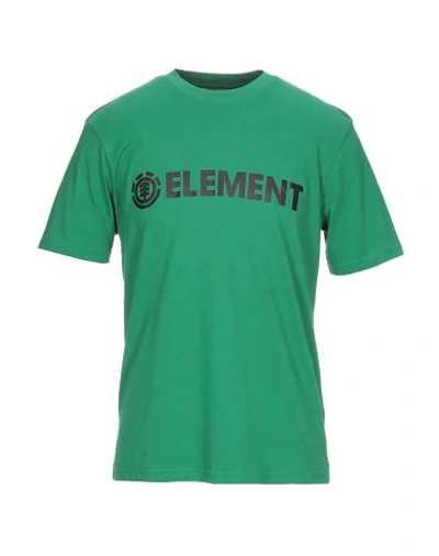 Shop Element Man T-shirt Green Size Xl Cotton