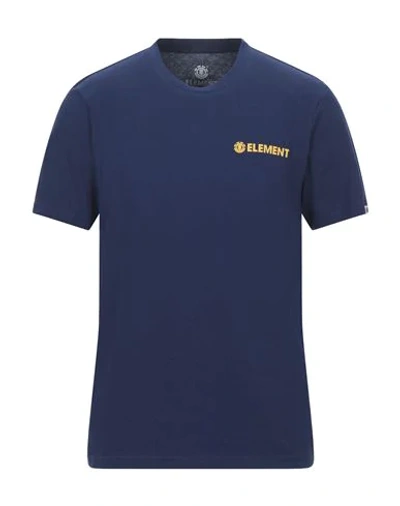 Shop Element Man T-shirt Midnight Blue Size S Cotton