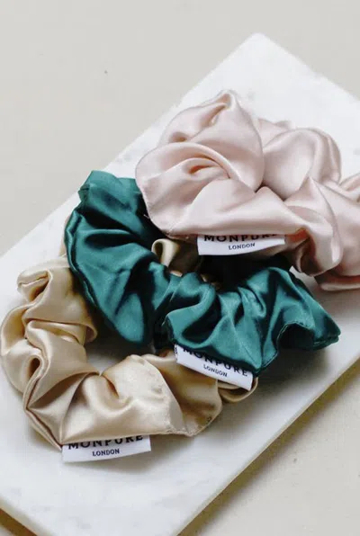 Monpure Style And Protect Silk Scrunchie Trio