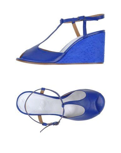 Shop Maison Margiela Sandals In Bright Blue