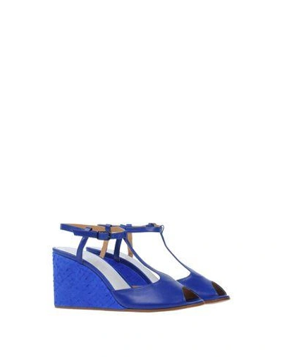 Shop Maison Margiela Sandals In Bright Blue