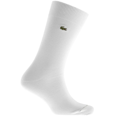 Shop Lacoste Logo Socks White