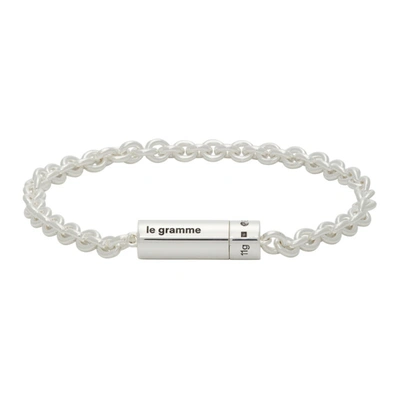 Shop Le Gramme Silver Slick Polished 'le 9 Grammes' Chain Cable Bracelet