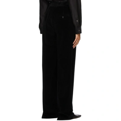 Shop The Row Black Corduroy Chandler Trousers In Blk Black