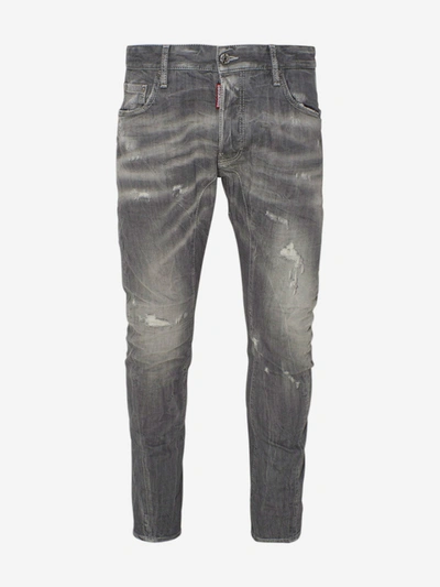 Shop Dsquared2 Grey Tidy Biker Jeans