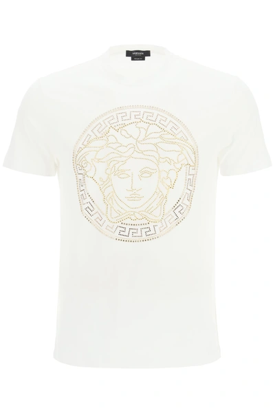 Shop Versace Medusa T-shirt In Bianco Ottico (white)