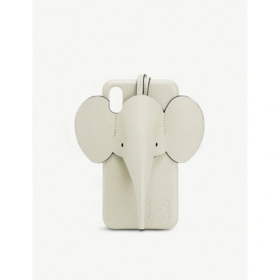 Shop Loewe Elephant Leather Iphone X/xs Cover In Sage