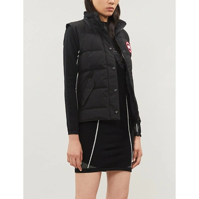 Shop Canada Goose Freestyle Sleeveless Shell-down Gilet In Black