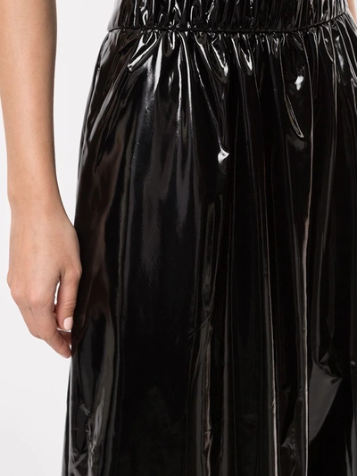 Shop Tibi Elasticated A-line Skirt In Black