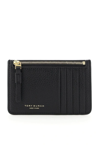 Shop Tory Burch Perry Top-zip Pouch Card Case In Black (black)