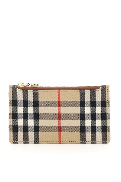 Shop Burberry Somerset Card Holder Pouch In Tan (brown)