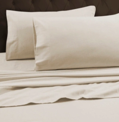 Tribeca Living Flannel King Pillowcase Set Bedding In Ivory