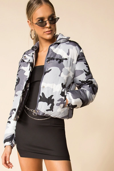 Shop Superdown Heidi Puffer Jacket. - Size Xs (also In Grey Camo