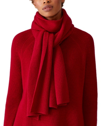 Shop Eileen Fisher Wool Scarf In Lt/pas Red