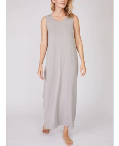 Shop Pure Fiber Pleated Back Drape Dress In Gray