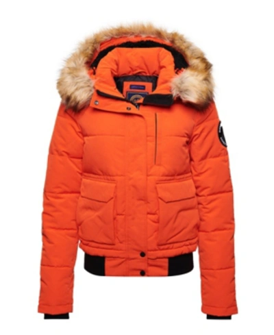 Shop Superdry Women's Everest Bomber Jacket In Orange
