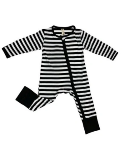 Earth Baby Outfitters Baby Neutral Viscose From Bamboo 2 Way Zippy Coverall In Black