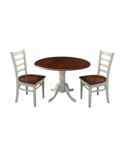 Shop International Concepts 42" Dual Drop Leaf Table With 2 Emily Chairs