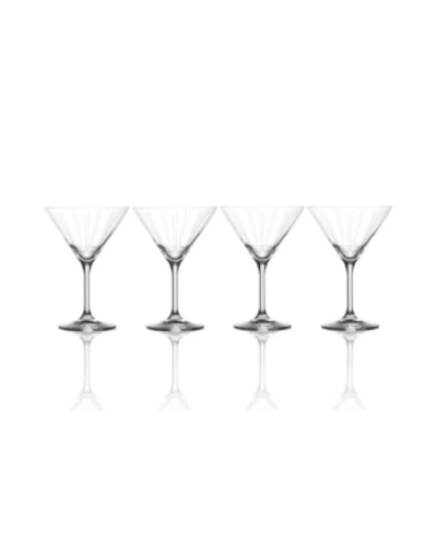 Shop Mikasa Berlin Martini Glass Set Of 4, 9.5 oz In Clear