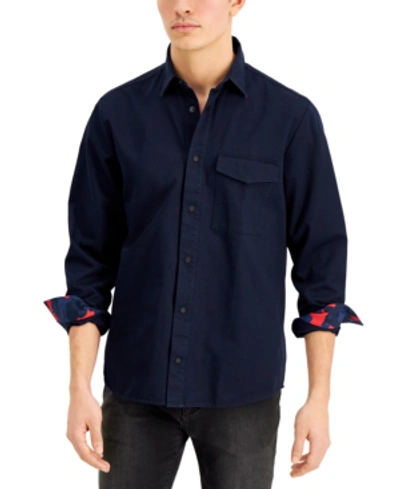 Shop Hugo Men's Edoro Button-down Shirt In Dark Blue