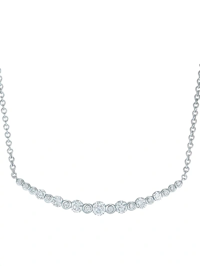 Shop Kwiat Women's Lyric 18k White Gold & Diamond Bar Pendant Necklace