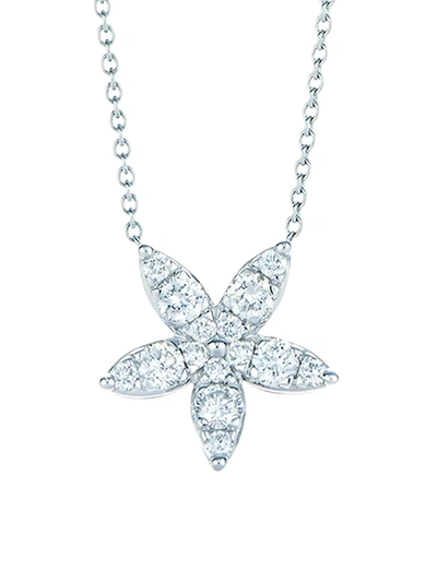 Shop Kwiat Women's Sunburst 18k White Gold & Diamond Star Pendant Necklace