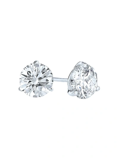 Shop Kwiat Women's Stud Platinum & Diamond Solitaire Round Stud Earrings/0.70 Tcw In White Gold