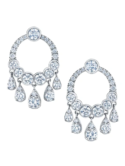 Shop Kwiat Women's Eclipse 18k White Gold & Diamond Open Circle Dangle Earrings
