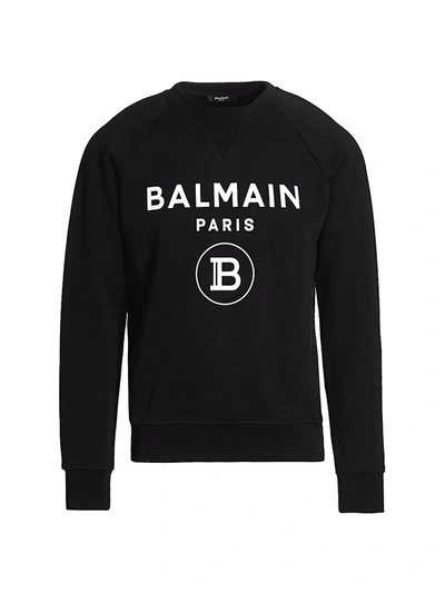 Shop Balmain Coin Logo Sweatshirt In Black