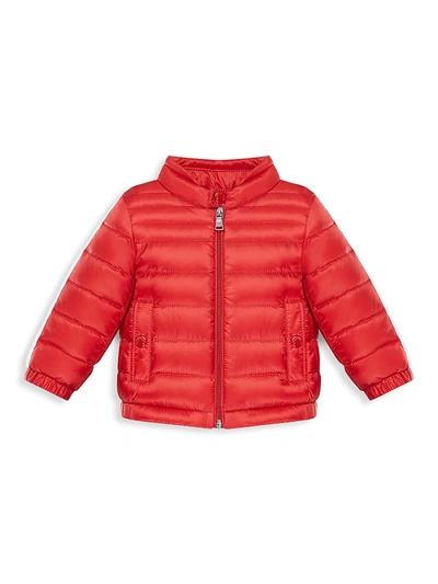 Shop Moncler Baby's & Little Boy's Alber Biker Puffer Coat In Red