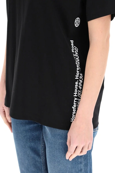 Shop Burberry Carrick T-shirt With Coordinates Print In Black,white