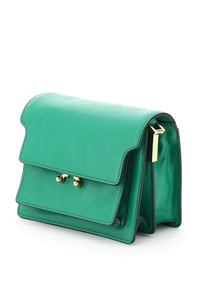 Shop Marni New Trunk Mini Shoulder Bag In Green