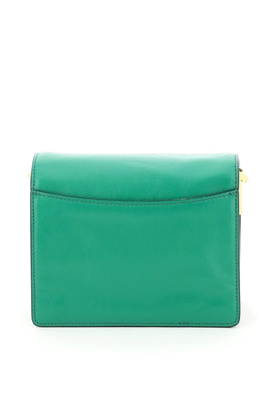 Shop Marni New Trunk Mini Shoulder Bag In Green