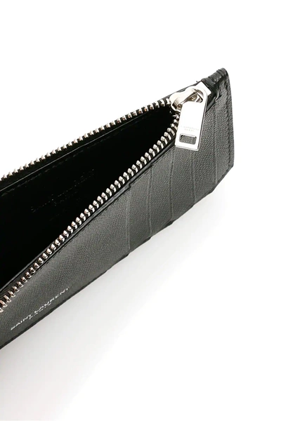 Shop Saint Laurent Card Holder Pouch In Black