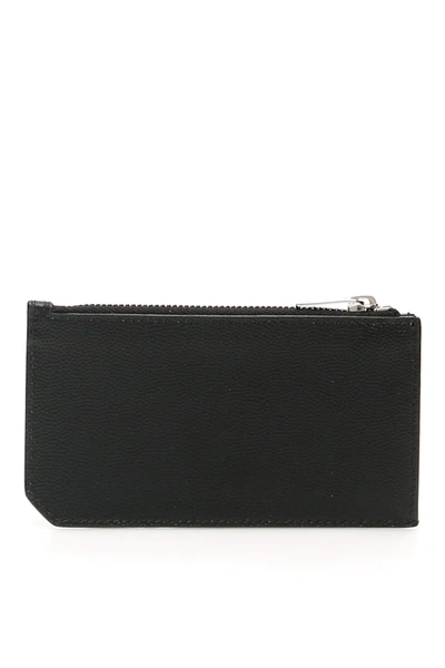 Shop Saint Laurent Card Holder Pouch In Black