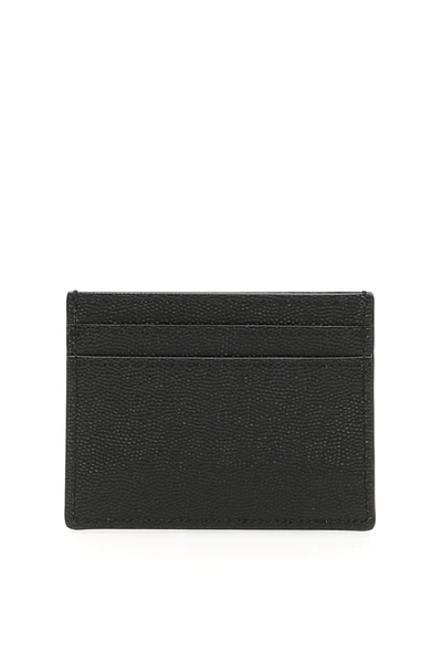 Shop Saint Laurent Leather Cardholder In Black
